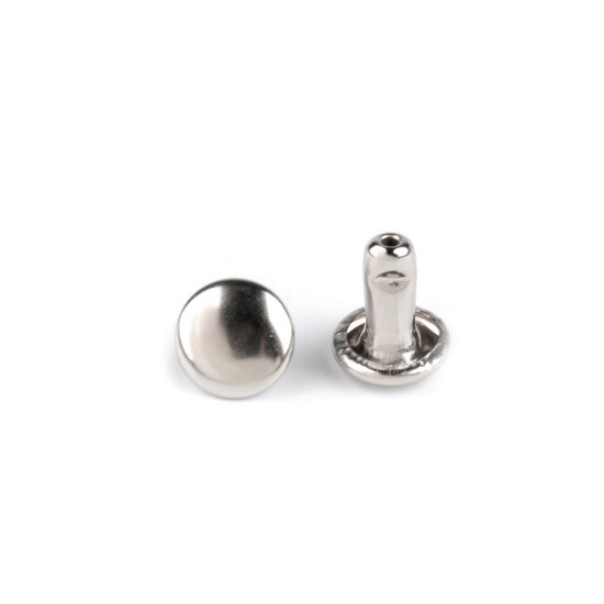 Double cap rivets ø6 mm - Nickel (100 Pairs) Double cap rivets ø6 mm - Nickel (100 Pairs)