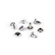 Double cap rivets ø6 mm - Nickel (100 Pairs) Double cap rivets ø6 mm - Nickel (100 Pairs)