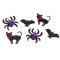 Filcová mačka, netopier a pavúk s glitrami, halloween - Mix variant (60 Kusy)
