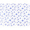 Christmas wrapping paper - reindeer, snowflakes, stars 0.7x2 m - Blue (1 Piece)