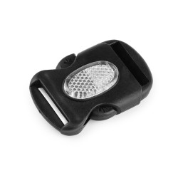 Klamra z regulatorem i odblaskiem szerokość 32 mm - Czarny (10 Sztuki)