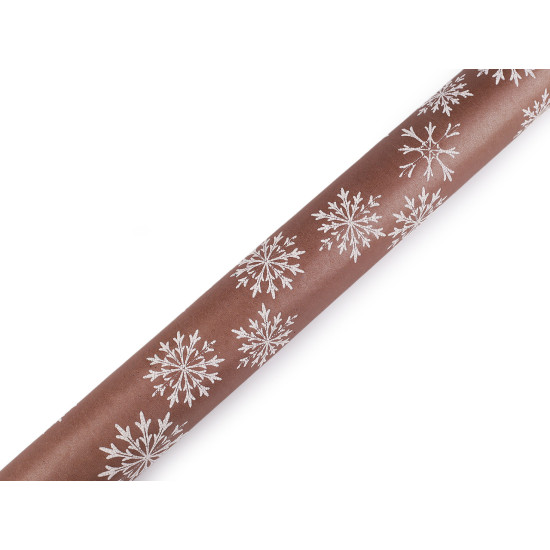Papier do pakowania 0,7x2 m z brokatem motyw świąteczny - Turkusowy morski (1 Sztuka)