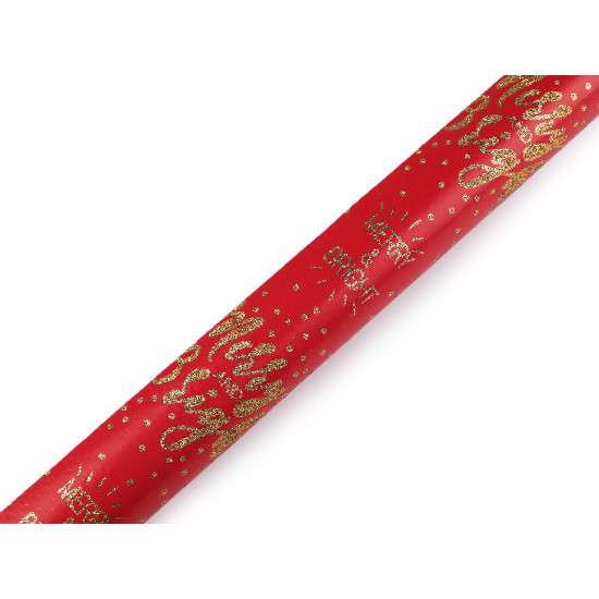 Papier do pakowania 0,7x2 m z brokatem motyw świąteczny - Turkusowy morski (1 Sztuka)