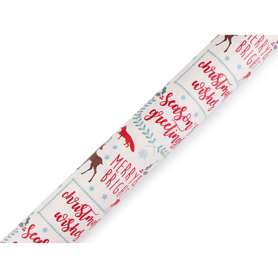 Papier do pakowania 0,7x2 m motyw świąteczny - Czerwony (1 Sztuka) Papier do pakowania 0,7x2 m motyw świąteczny - Czerwony (1 Sztuka)