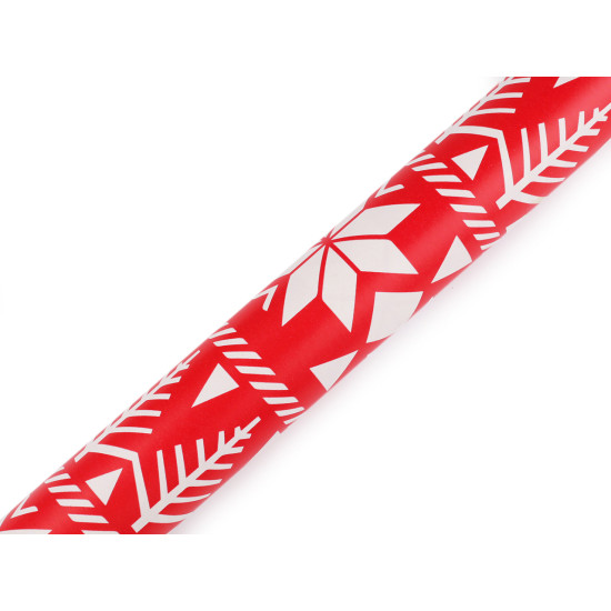 Papier do pakowania 0,7x2 m motyw świąteczny - Czerwony (1 Sztuka) Papier do pakowania 0,7x2 m motyw świąteczny - Czerwony (1 Sztuka)