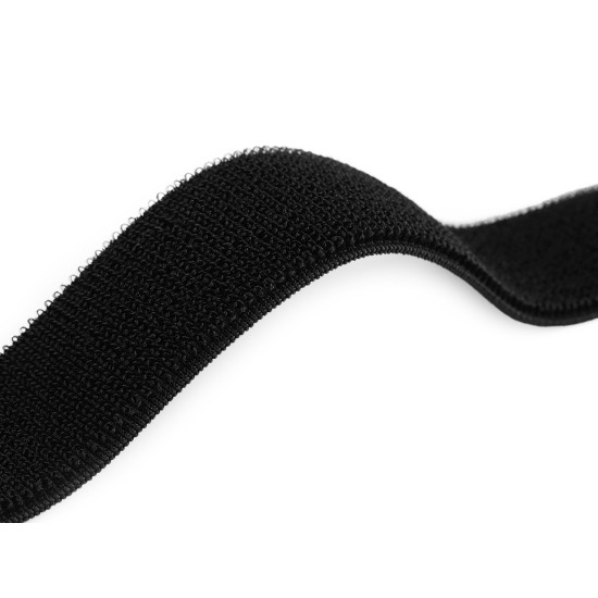 Taśma rzep elastyczna szerokość 39 mm plusz - Czarny (1 Metr) Taśma rzep elastyczna szerokość 39 mm plusz - Czarny (1 Metr)