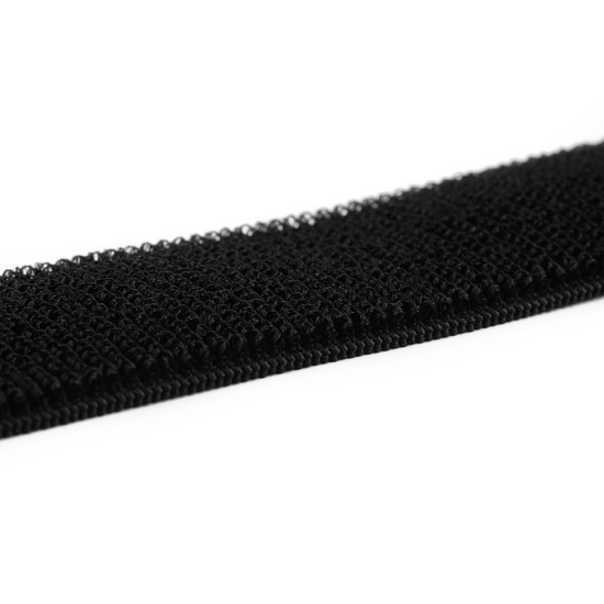 Taśma rzep elastyczna szerokość 39 mm plusz - Czarny (1 Metr) Taśma rzep elastyczna szerokość 39 mm plusz - Czarny (1 Metr)
