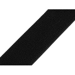 Taśma rzep elastyczna szerokość 39 mm plusz - Czarny (1 Metr)