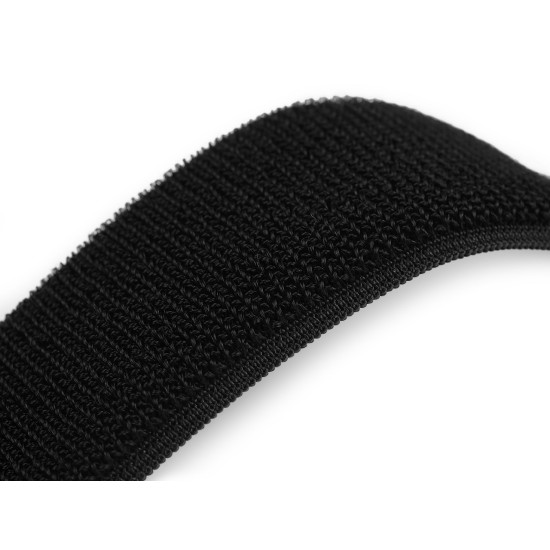 Taśma rzep elastyczna szerokość 50 mm plusz - Czarny (1 Metr) Taśma rzep elastyczna szerokość 50 mm plusz - Czarny (1 Metr)
