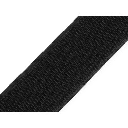 Taśma rzep elastyczna szerokość 50 mm plusz - Czarny (1 Metr)