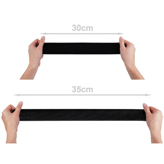 Taśma rzep elastyczna szerokość 50 mm plusz - Czarny (1 Metr) Taśma rzep elastyczna szerokość 50 mm plusz - Czarny (1 Metr)