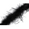 Boa - ostrich feather 21-24 g, length 1.8 m - Black (1 Piece)
