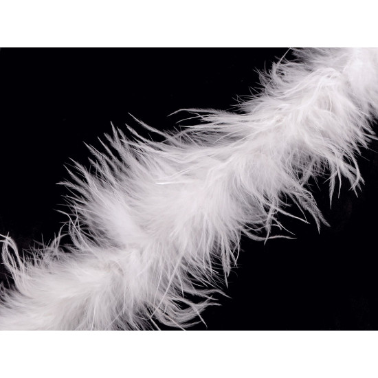 Boa - pióra strusie 22 g długość 1,8 m - White (1 Sztuka) Boa - pióra strusie 22 g długość 1,8 m - White (1 Sztuka)