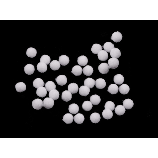 Bambulka mini ø8 mm - Biela (2000 Kusy) Bambulka mini ø8 mm - Biela (2000 Kusy)