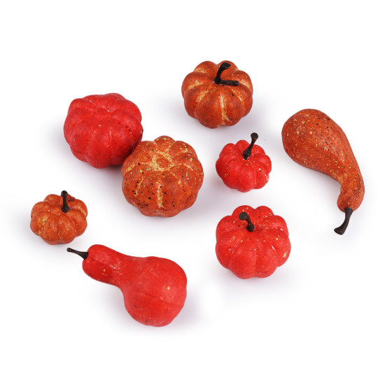 Dynie sztuczne mini - Pomarańczowy (1 Torba) Dynie sztuczne mini - Pomarańczowy (1 Torba)