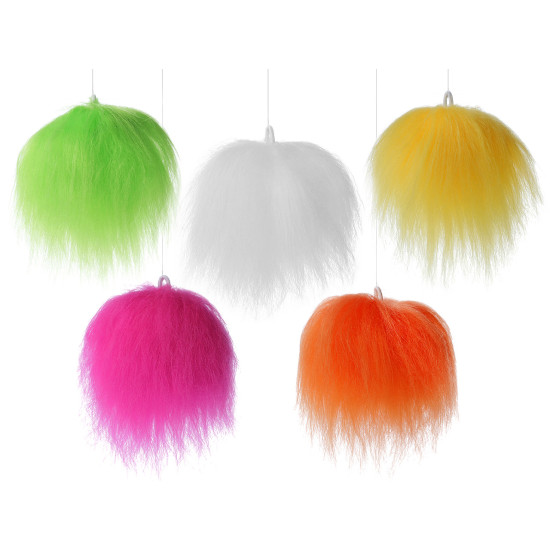 Decorative fur pom-pom for making gnomes and figures ø8 cm - Lime (12 Pieces) Decorative fur pom-pom for making gnomes and figures ø8 cm - Lime (12 Pieces)