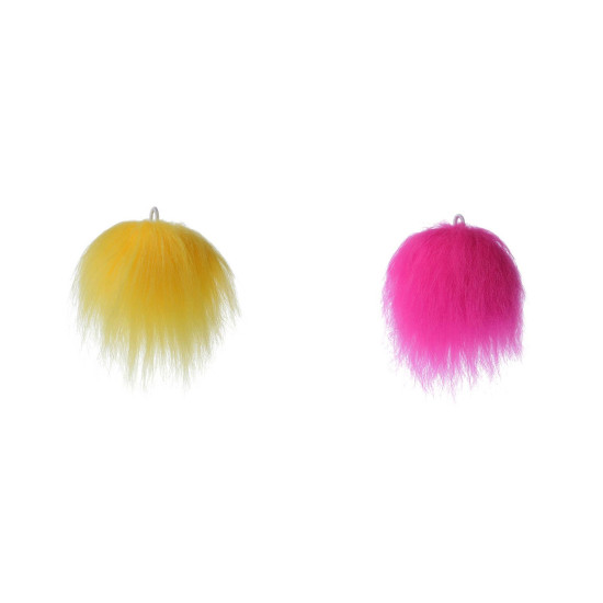 Decorative fur pom-pom for making gnomes and figures ø8 cm - Lime (12 Pieces) Decorative fur pom-pom for making gnomes and figures ø8 cm - Lime (12 Pieces)