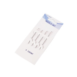 Needles for manual sewing of coarser materials - Nickel (1 Card)