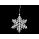 Drewniana śnieżynka do zawieszenia ø14,5 cm - White (1 Sztuka) Drewniana śnieżynka do zawieszenia ø14,5 cm - White (1 Sztuka)