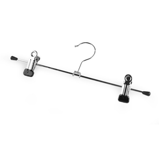 Cintre métallique pour vêtements, avec pinces - Argent (3 Pièces) Cintre métallique pour vêtements, avec pinces - Argent (3 Pièces)