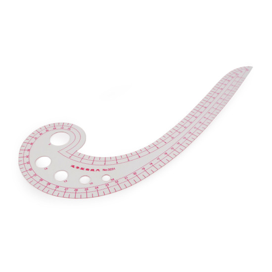 Flexible ruler / curve ruler for shaping armholes, seat seams - Transparent (1 Piece) Flexible ruler / curve ruler for shaping armholes, seat seams - Transparent (1 Piece)