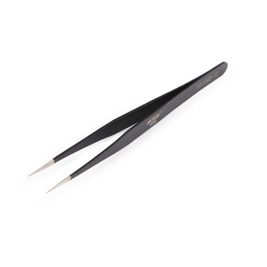 Pęseta metalowa z cienką końcówką prosta, zagięta długość 13,5 cm - Czarny (10 Sztuki) Pęseta metalowa z cienką końcówką prosta, zagięta długość 13,5 cm - Czarny (10 Sztuki)