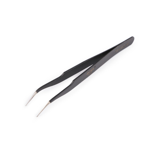 Pęseta metalowa z cienką końcówką prosta, zagięta długość 13,5 cm - Czarny (10 Sztuki) Pęseta metalowa z cienką końcówką prosta, zagięta długość 13,5 cm - Czarny (10 Sztuki)