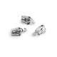 Slider for no 3 plastic zippers with pendant hook - Nickel (100 Pieces) Slider for no 3 plastic zippers with pendant hook - Nickel (100 Pieces)