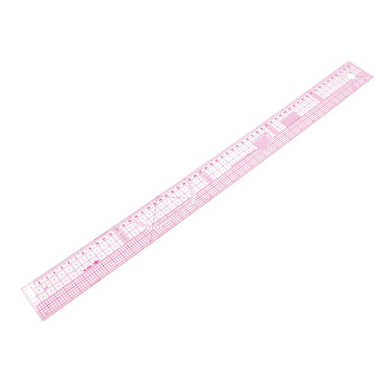 Flexible ruler 5x60 cm - Transparent (3 Pieces)
