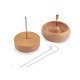 Wooden mill for threading seed beads ø9 and 10 cm with a needle - Ivory (3 Pieces) Wooden mill for threading seed beads ø9 and 10 cm with a needle - Ivory (3 Pieces)