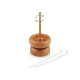 Wooden mill for threading seed beads ø9 and 10 cm with a needle - Ivory (3 Pieces) Wooden mill for threading seed beads ø9 and 10 cm with a needle - Ivory (3 Pieces)