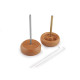 Wooden mill for threading seed beads ø9 and 10 cm with a needle - Ivory (3 Pieces) Wooden mill for threading seed beads ø9 and 10 cm with a needle - Ivory (3 Pieces)