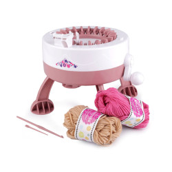 Knitting machine for easy knitting / magic loop loom - White (1 Set)