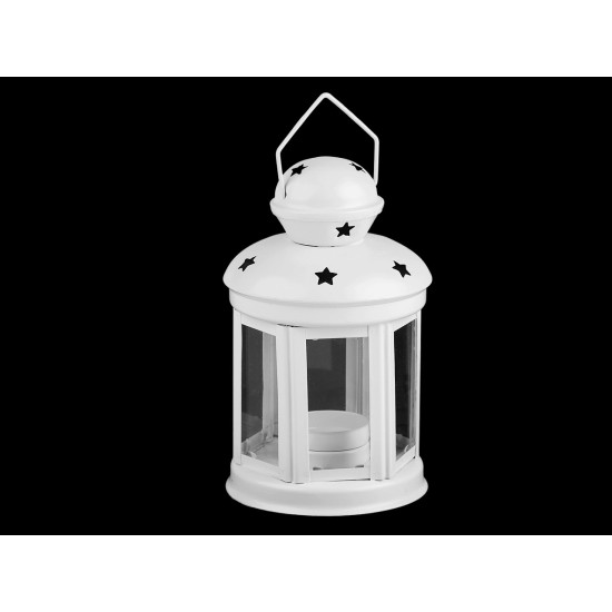 Metal lantern - White (1 Piece) Metal lantern - White (1 Piece)