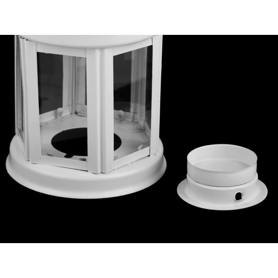 Metal lantern - White (1 Piece) Metal lantern - White (1 Piece)