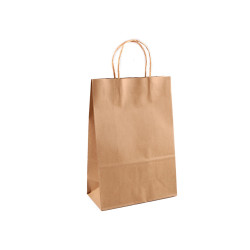 Torebka papierowa 20x30 cm - Naturalny brąz (25 Sztuki)