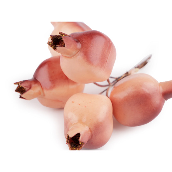 Artificial pomegranate on a wire - As pictured (2 Bunches)