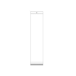 Torebki foliowe z paskiem klejącym i zawieszką 5x40 cm - Transparent (100 Sztuki)