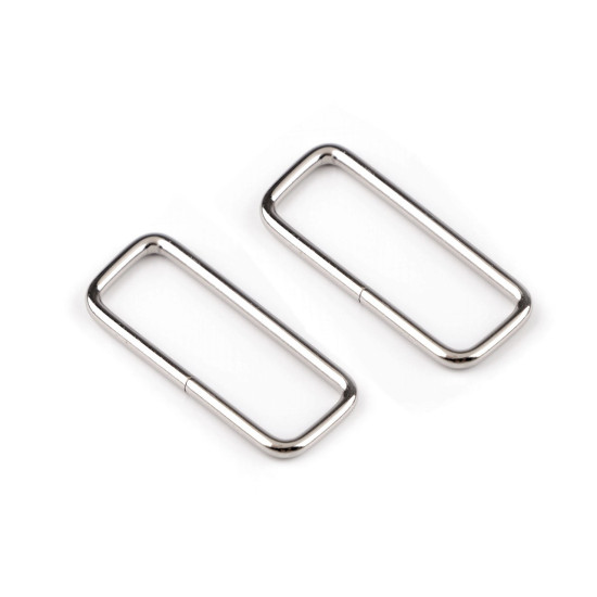 Anneau métallique pour sangle, largeur 50 mm - Nickel (200 Pièces) Anneau métallique pour sangle, largeur 50 mm - Nickel (200 Pièces)