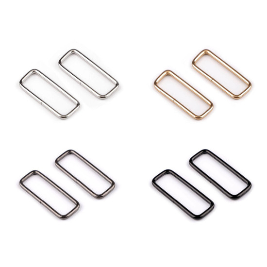 Anneau métallique pour sangle, largeur 50 mm - Nickel (200 Pièces) Anneau métallique pour sangle, largeur 50 mm - Nickel (200 Pièces)