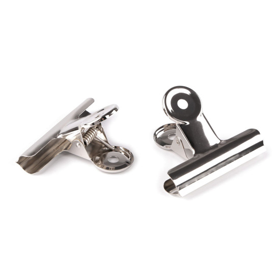 Metal spring clip for fabric 7.5 cm - Nickel (6 Pieces) Metal spring clip for fabric 7.5 cm - Nickel (6 Pieces)