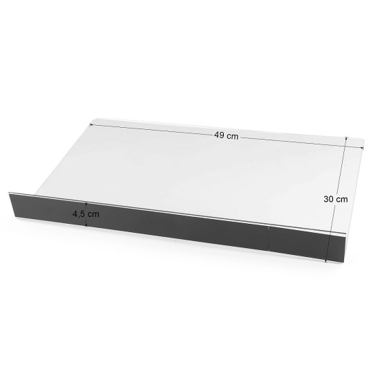 Magnetic stop / divider for a metal shelf 49x30 cm - Transparent (5 Pieces) Magnetic stop / divider for a metal shelf 49x30 cm - Transparent (5 Pieces)