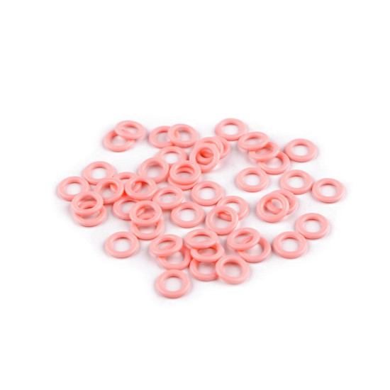 Anello di plastica / aiuto per la maglia, dimensioni: ø 10; 12; 14 mm - Giallo (100 Pezzi) Anello di plastica / aiuto per la maglia, dimensioni: ø 10; 12; 14 mm - Giallo (100 Pezzi)