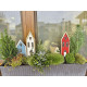 Domek drewniany dekoracja - Czerwony (1 Sztuka) Domek drewniany dekoracja - Czerwony (1 Sztuka)