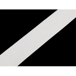 Taśma rzep haczyk i plusz na jednej stronie szerokość 38 mm - White (1 Metr)
