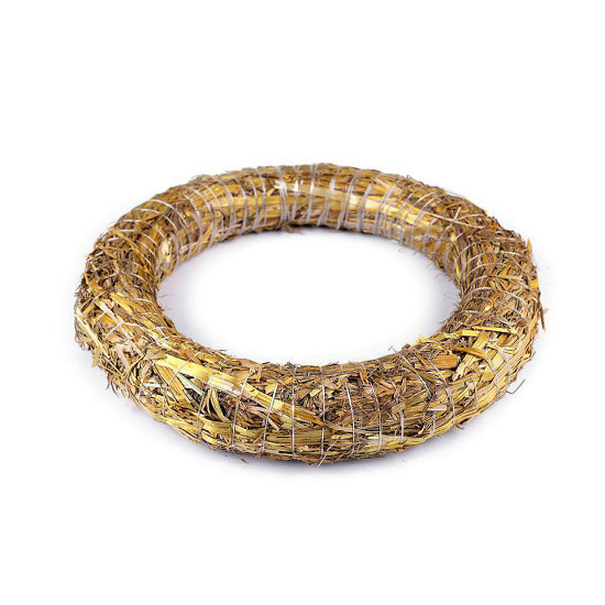 Straw wreath ø25 cm - Ivory (8 Pieces)