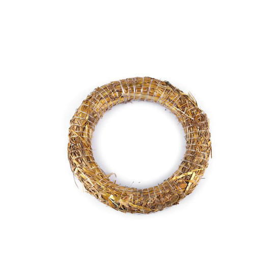 Straw wreath ø25 cm - Ivory (8 Pieces)