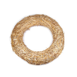 Straw wreath ø60 cm - Ivory (1 Piece)