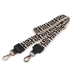 Asa/correa textil con mosquetones para bolso, ancho 3,8 cm - Beige claro (1 Pieza)