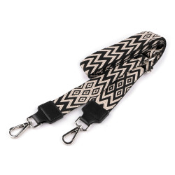 Asa/correa textil con mosquetones para bolso, ancho 3,8 cm - Beige claro (1 Pieza)